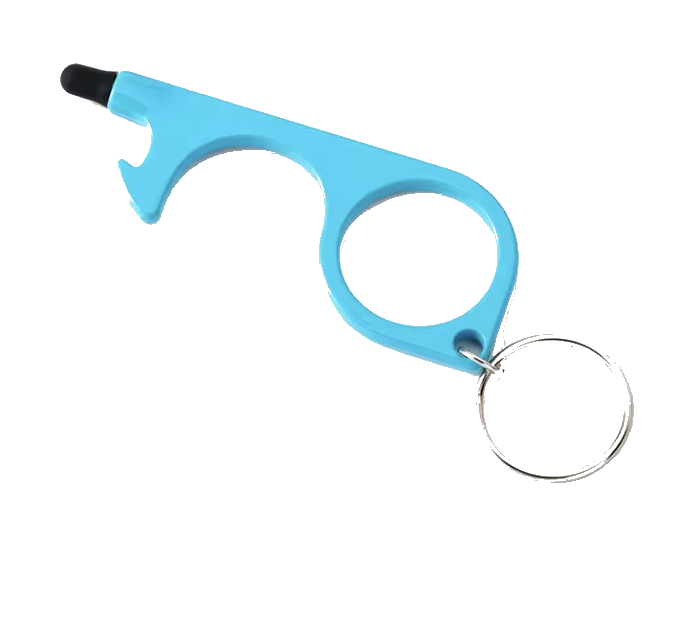 no touch deuropener lichtblauw