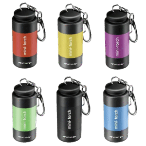Oplaadbaar mini zaklampje (torch) diverse kleuren