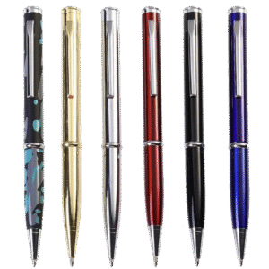 Balpen met zakmes in diverse kleuren totaal